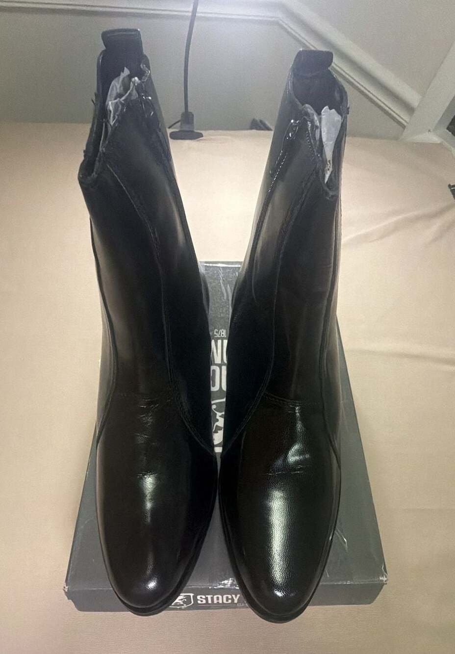 Stacy Adams Men's Santos Dress Boots Black 10 W